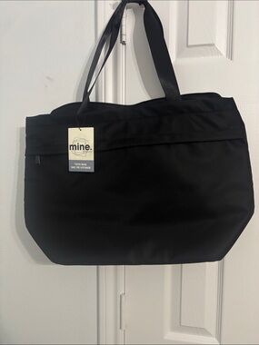 mine. Black Tote Bag - Spacious Everyday Carry
